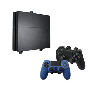 Imagem de Kit Suporte De Parede Para Playstation 4 Fat e 2 Controles