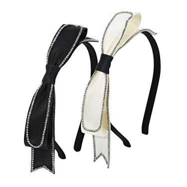 Imagem de Sluxa Acessórios de cabelo para mulheres, faixas de cabeça de designer com diamante fashion e glitter elegantes para mulheres e meninas.