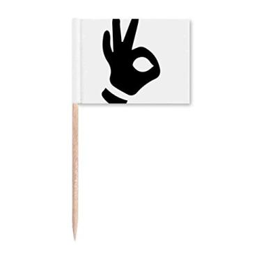 Imagem de OK Gesture Outline Pattern Toothpick Flags Marker Topper Decoração de Festa