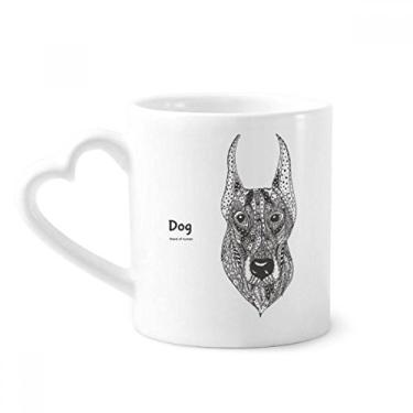 Imagem de Caneca Paint Dog Fierce Friend Company de café cerâmica copo de coração de vidro