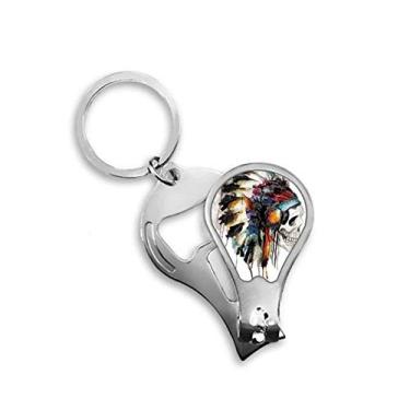 Imagem de Esqueleto humano indiano chama cortador de unhas cortador abridor chaveiro tesoura