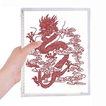 Imagem de Caderno de Retrato de Animal de Dragão Chinês Diário de Folhas Soltas Recarregáveis Papelaria