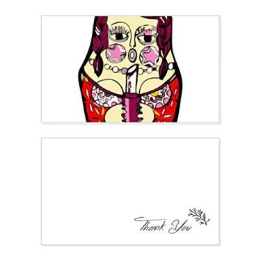 Imagem de Bonecas russas russas de encaixar cartão de agradecimento cartão de aniversário saudação de casamento apreciação