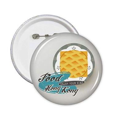 Imagem de Hong Kong PineFruit Bun China Alfinetes crachá botão emblema acessório decoração 5 peças