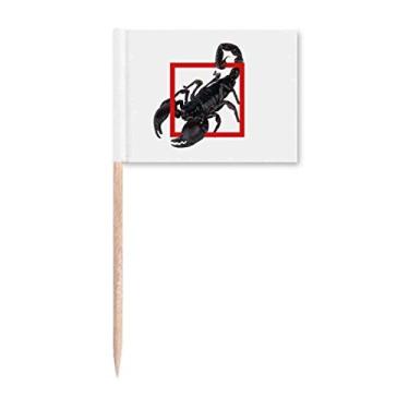 Imagem de Escorpião Natural Inseto Shock Bandeiras Marcador Topper Decoração de Festa