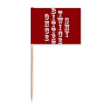 Imagem de Once Bitten Twice Shy Art Deco Presente Fashion Palito de Dente, Marcador, Decoração de Festa