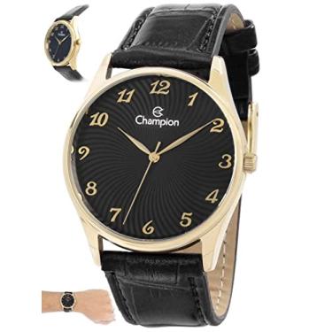 Imagem de Relógio Champion Social CN20551P Pulseira de Couro Preto