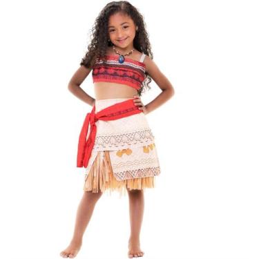 Fantasia De Cosplay Da Princesa Moana Para Crianças, Traje