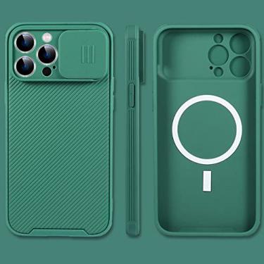 Imagem de Capa magnética para iPhone 13 12/13 12 Pro/13 12Pro Max Case Capa de proteção para câmera Adequada para carregamento, verde, para iPhone 13Pro