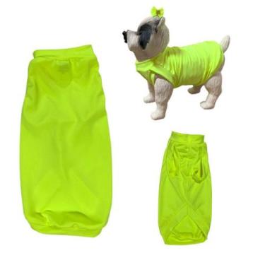 Imagem de Roupa Para Cães E Gatos - Camiseta Neon Amarelo Egg - Nica Pet