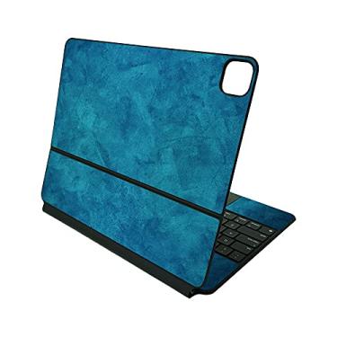 Imagem de Película MightySkins compatível com o teclado Apple Magic para iPad Pro 12,9 polegadas (5ª geração) – Blue Strokes | Capa protetora, durável e exclusiva de vinil | Fácil de aplicar | Feito nos EUA