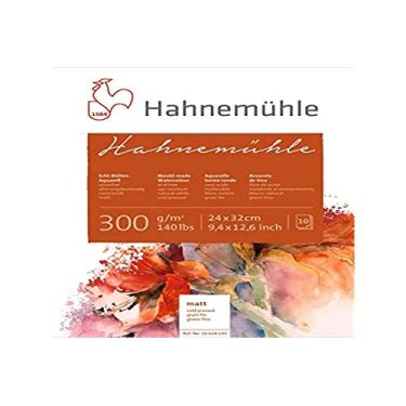 Imagem de Hahnemühle 300 g/m², Textura Fina, Bloco Aquarela, Tam 24X32cm, 10 Fls.