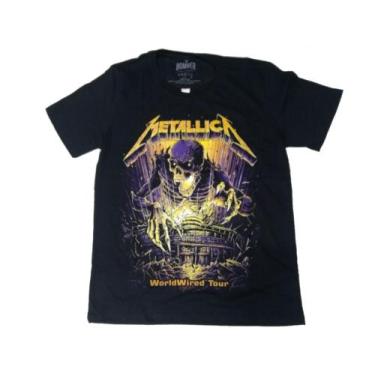 Imagem de Camiseta Metallica Blusa Unissex Preta Banda Rock Bo593 Brc - Belos Pe