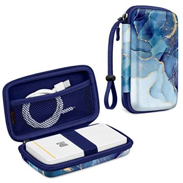 Imagem de Fintie Capa protetora para câmera e impressora Kodak Step/Mini 2 HD/impressão/Kodak Smile – Estojo rígido à prova de choque com bolso interno, mármore oceânico