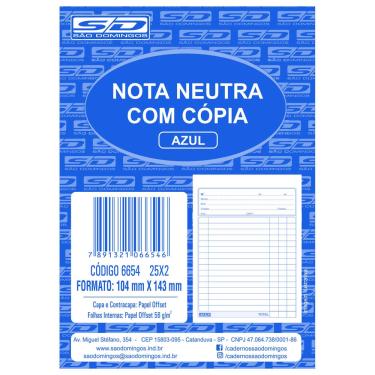 Imagem de Nota Neutra com Cópia 104x143mm São Domingos 50 Folhas 132191