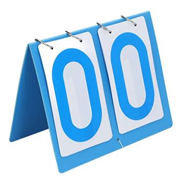 Imagem de RiToEasysports Plastic,Score Keeper,Scoreboard 2 Digit Sports Score Keeper Flip Numbers Cornhole Boards for Tennis Football Volleyball Basketball Indoor Outdoor Sports Blue Plastic