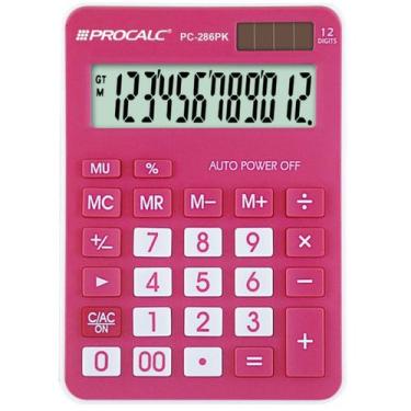 Imagem de Calculadora De Mesa 12 Dig. Grd Pink Pc286 Pk - Procalc