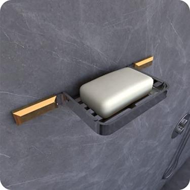 Imagem de Saboneteira De Parede Para Banheiro Cromado e Gold Empire