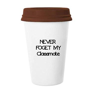 Imagem de Caneca de cerâmica Never Foget My Classmate temporada de formatura, copo de café bebendo vidro de cerâmica
