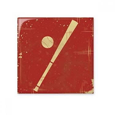 Imagem de Ilustração de beisebol esportivo padrão vermelho azulejo de cerâmica brilhante decalque pedra adornada tijolo vitrificado