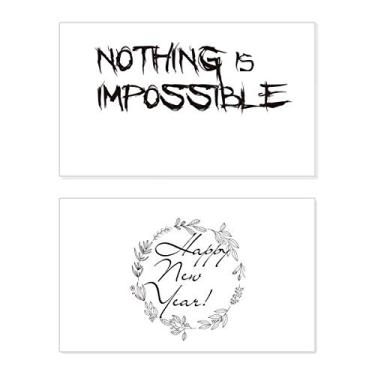 Imagem de Citação Nothing Is Impossible New Year Festival Cartão de felicitações Bless Message Present