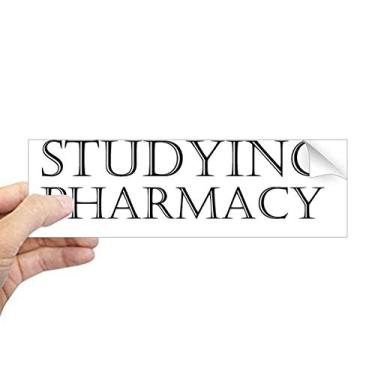 Imagem de DIYthinker Palavra curta estudando farmácia adesivo retangular para-choque notebook decalque janela