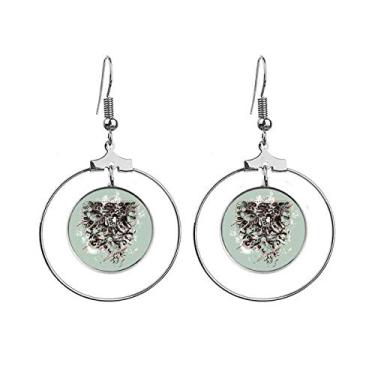 Imagem de Brincos de rua com desenho abstrato, grafite, pendurados, argola, joias, círculo