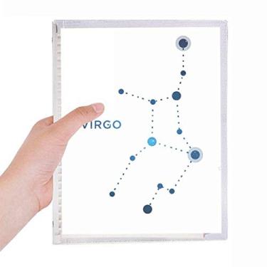 Imagem de Caderno de signo do zodíaco Virgem Constelação Folga Diário Recarregável Papelaria