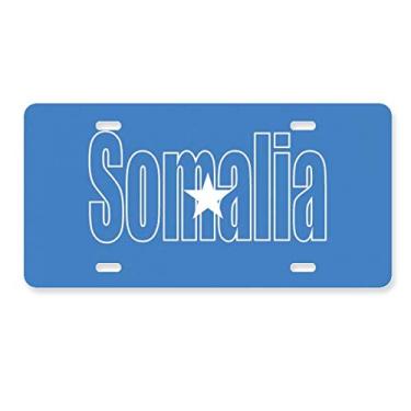 Imagem de DIYthinker Placa de licença com nome da bandeira da Somália em aço inoxidável