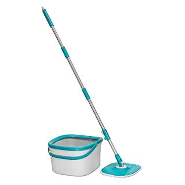 Imagem de Mop giratório Cubo, balde com 9 litros, MOP0600, Flash Limp, Cinza/ Verde
