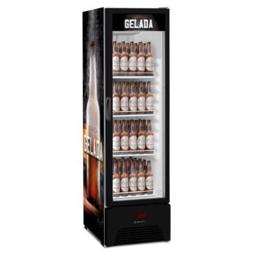 Imagem de Cervejeira Expositor Vertical Metalfrio Porta Vidro 324 Litros VN28RP 127V Cerveja Gelada Optima