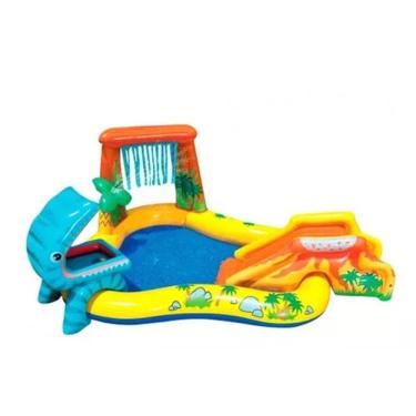 Imagem de Piscina Inflável Dinossauro C/ Escorregador Ducha 310l Intex