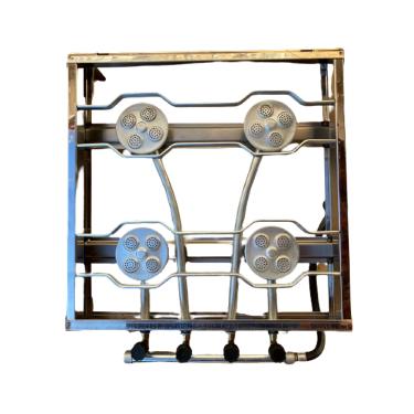 Imagem de Fogão Inox Industrial Duas Bocas Alta Pressão Portatil Gás