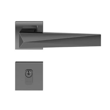 Imagem de Fechadura Zamac Ascot Roseta Quadrada 55mm Externa Pado