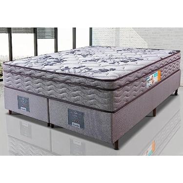 Imagem de Cama Box King Colchão Ortofirm + Box 193x203x67 One Face Espuma D45 Cinza