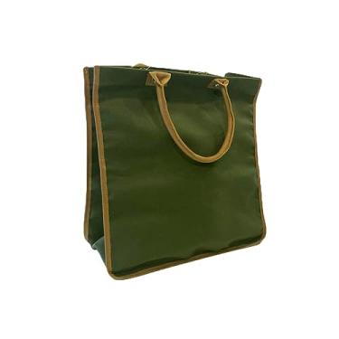 Imagem de Bolsa tipo sacola, com alças e detalhes em couro, super versátil, resistente e moderna