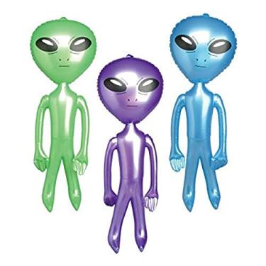 Imagem de Rhode Island Novelty 24 Inch Alien Inflates Assorted Colors 12 Per Order