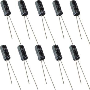 Imagem de Capacitor Eletrolítico 47uF 16V - Kit 10 Peças
