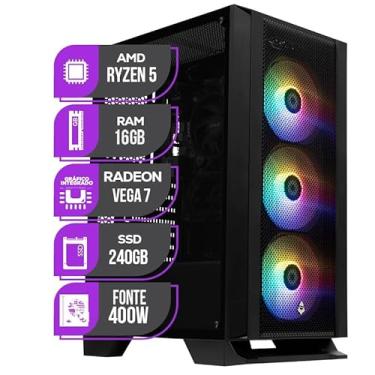 Imagem de PC Gamer Mancer, AMD Ryzen 5 4600G, 16GB DDR4, SSD 240GB, Fonte 400W Plus