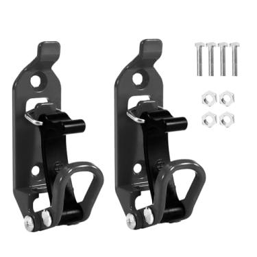 Imagem de Generic 2 pçs pá montagem para rack de telhado martelo gancho liberação rápida portátil durável com parafusos ferramenta organizador pá titular braçadeira, preto