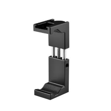 Imagem de DAGIJIRD Adaptador de montagem de tripé de celular de metal ajustável com sapata fria, adaptador de suporte de clipe de telefone