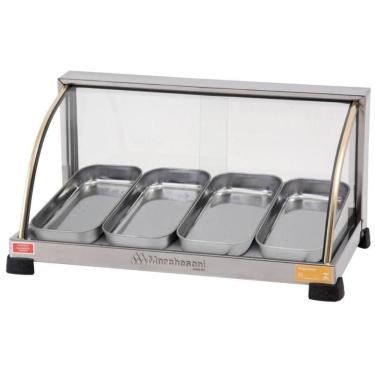 Imagem de Estufa para Salgado Expositora Linha Ouro Curva com 4 Bandejas - Marchesoni