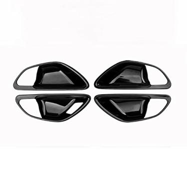 Imagem de WMGoods Adequado para Mercedes Benz GLC X253 2016-2021, 4 peças de acabamento de moldura de tigela de maçaneta, estilo de carro