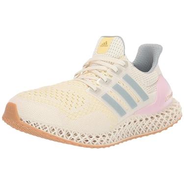Imagem de adidas Tênis unissex adulto Ultra 4d, Branco/Azul Maravilha/Orquídea Fusion, 12 Women/11 Men