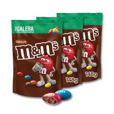 Imagem de M&Ms Chocolate Ao Leite Mars Kit 3 Unidades De 148G