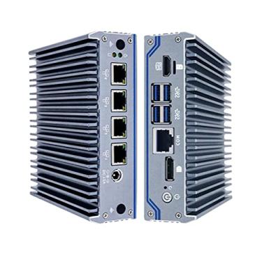 Imagem de Roteador macio Fanless, Micro Firewall Appliance, VPN, Router PC, Intel Celeron J4125, 4 x Intel i211-AT LAN, AES-NI, DP, HD, COM, 4 x USB3.0, slot SIM, 4 GB RAM 64GB SSD