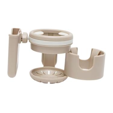 Imagem de predolo Suporte de garrafa para carrinho de bebê, suporte universal para copos, organizador para a maioria dos copos, bebidas, garrafa, suporte para copos de, cáqui