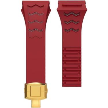 Imagem de VEVEL Caixa de relógio de liga de titânio pulseira de borracha kit mod, para Apple Watch Ultra 8 série de 49 mm, estilo RM relógio masculino feminino caixa de relógio acessórios de faixas esportivas