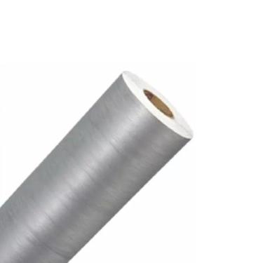 Imagem de Adesivo Aço Escovado Inox Para Envelopamento 100x50cm Geladeira - Moveis - Carros