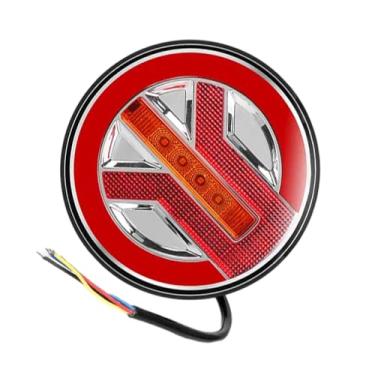 Imagem de KACEPAR Luz de seta de freio traseiro de caminhão DRL redonda LED para trailer, luz traseira de caminhão, luz traseira de caminhão, lâmpada traseira de parada de seta dinâmica, adequada para caminhões